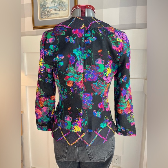 Jackets & Blazers - Vintage Silk Multicolor Women's Jacket Size 6